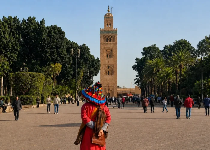 Koutoubia Mosque Marrakech starting point of 6 Days Marrakech to Fes Desert Tour