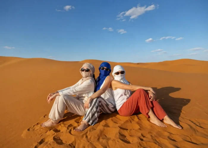 5 days tour from Casablanca travelers in the Sahara Desert of Merzouga Morocco