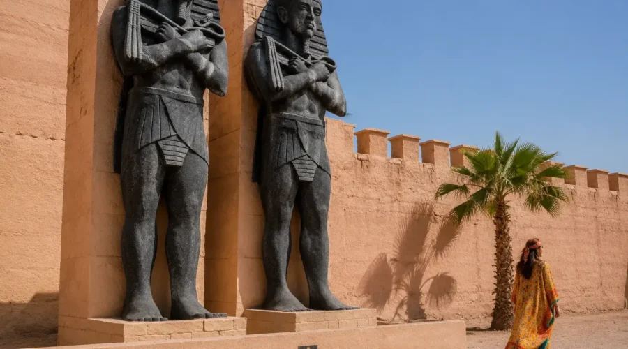 Atlas Studios Ouarzazate – Morocco Desert Tour Atlas Studios in Ouarzazate visited during the 3 Days Fes to Marrakech Desert Tour